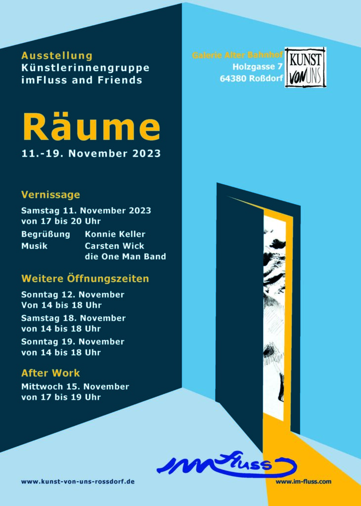 Plakat-Räume-Ausstellung-in-Galerie-Alter-Bahnhof-Roßdorf